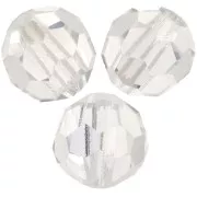 6mm Preciosa round faceted beads - Round Bead - Crystal Argent Flare x6