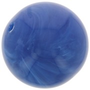 14 mm round beads in opaque resin - Royal blue marbled x6