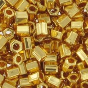 Seed beads Miyuki 11/0 Hex Cut 191 - 24kt Gold Plated x5g|raw }}