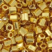 Seed beads Miyuki 11/0 Hex Cut 191 - 24kt Gold Plated x5g