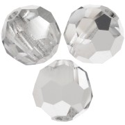6mm Preciosa round faceted beads - Round Bead - Crystal Labrador Half x6