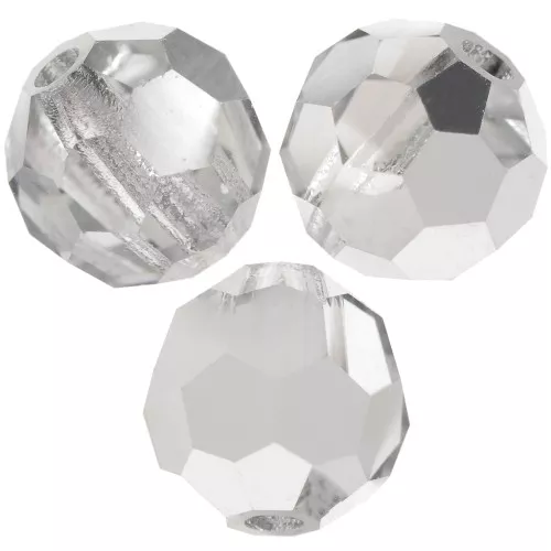 6mm Preciosa round faceted beads - Round Bead - Crystal Labrador Half x6