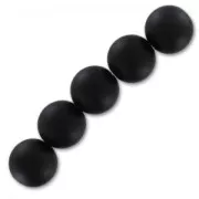 12 mm round beads in Onyx Black Matte imitation gemstone x1
