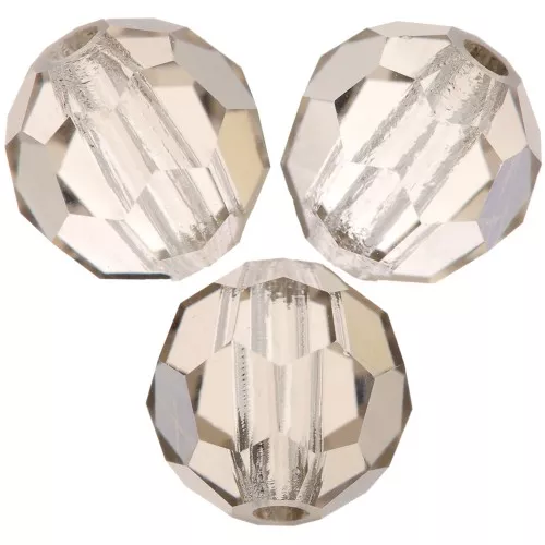 5mm Preciosa Crystal Round Faceted Beads - Crystal Velvet x15