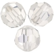 5mm Preciosa Crystal Round Faceted Beads - Crystal Argent Flare x15|raw }}