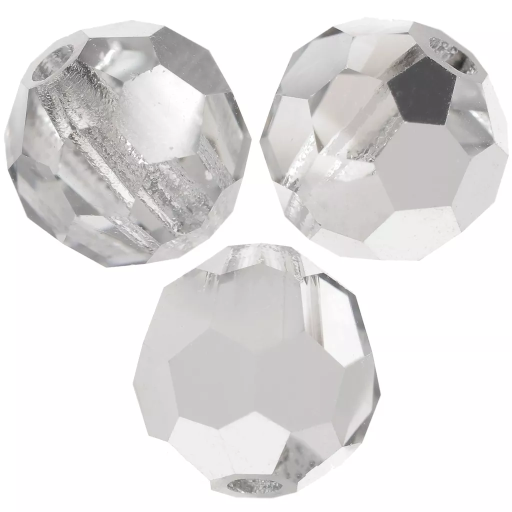 5mm Preciosa Crystal Round Faceted Beads Crystal Labrador Half