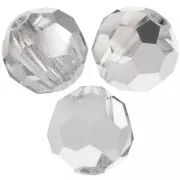 5mm Preciosa Crystal Round Faceted Beads - Crystal Labrador Half x15