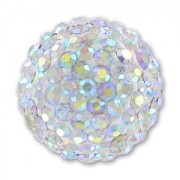 Plasticine halfball with korean rhinestones 20mm Crystal AB x1|raw }}