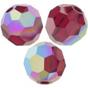 5mm Preciosa Crystal Round Faceted Beads - Siam AB x15|raw }}