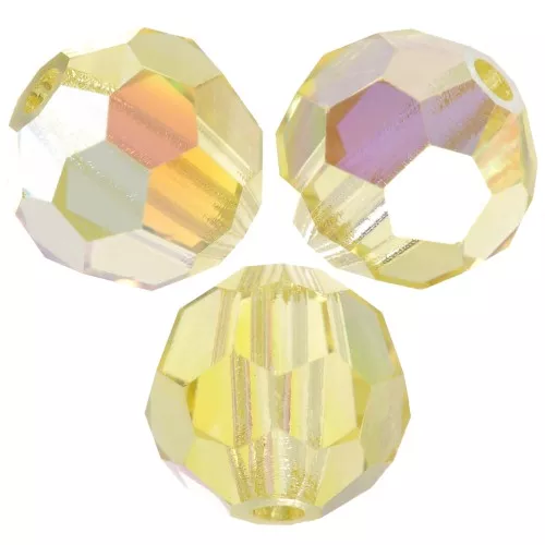 5mm Preciosa Crystal Round Faceted Beads - Jonquil AB x15