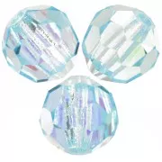 5mm Preciosa Crystal Round Faceted Beads - Aqua Bohemica AB x15