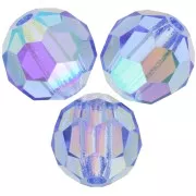 5mm Preciosa Crystal Round Faceted Beads - Sapphire AB x15