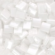 Miyuki Tila Beads 5x5x1.9 mm TL-0420 - White Pearl Ceylon x100g