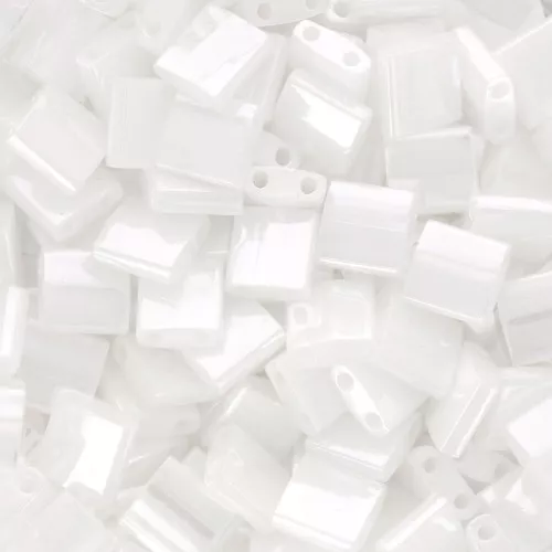 Miyuki Tila Beads 5x5x1.9 mm TL-0420 - White Pearl Ceylon x100g