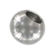 12x9mm flat round beads in stainless steel x1|raw }}