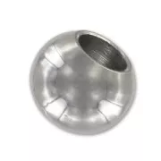 12x9mm flat round beads in stainless steel x1