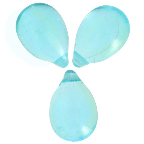 6x9mm Drops - Transparent Aqua x25
