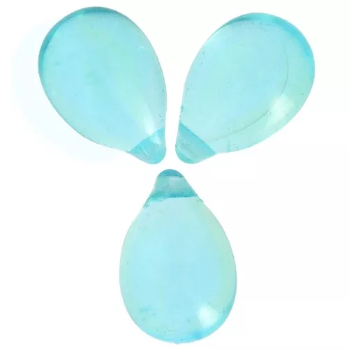 6x9mm Drops - Transparent Aqua x25