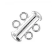 2 strands clasp 16mm 925 Silver x1