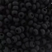 Preciosa Seed beads 9/0 2.5 mm - Jet Mat x20g