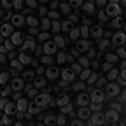 Preciosa Seed Beads 11/0 2 mm - Jet Matte x20g