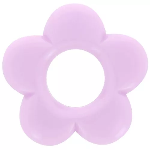 21mm flower pendant in opaque resin - Light purple x1