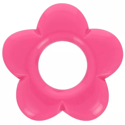 21mm flower pendant in opaque resin - Fuchsia pink x1