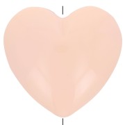 26x27mm opaque resin heart bead - Peach x1