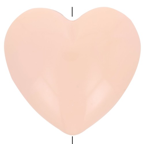 26x27mm opaque resin heart bead - Peach x1