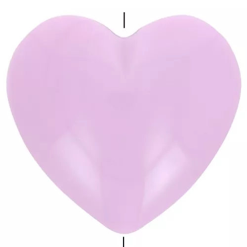 26x27mm Heart bead in opaque resin - Light violet x1