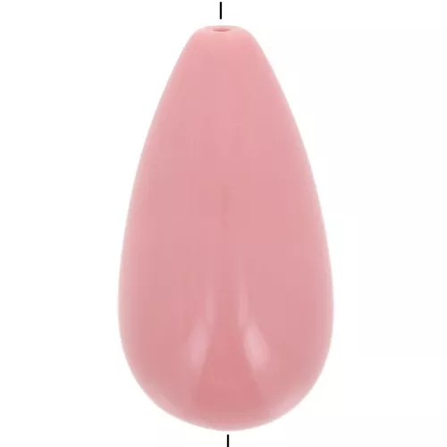 26x14mm Pear resin bead - Salmon pink x1