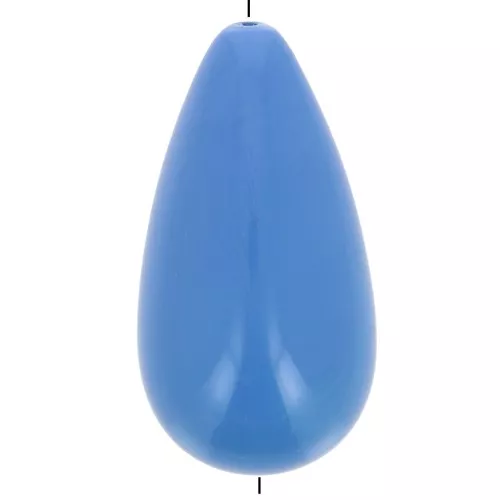 26x14mm Pear resin bead - Blue x1