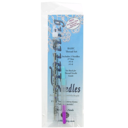 Basic Yarn Set of 4 needles Tatting 8, 7, 5-0, 3-0