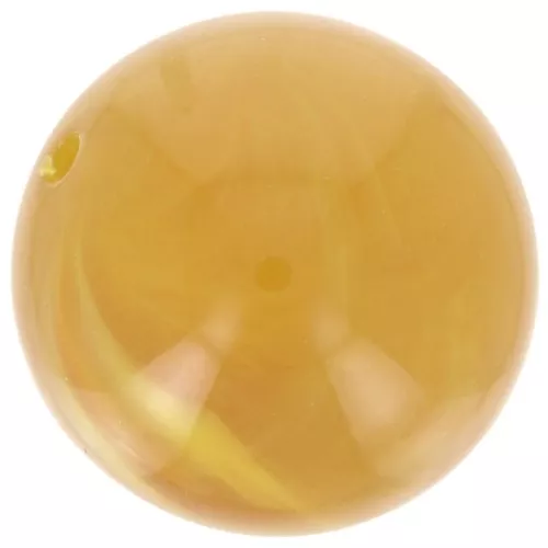 16 mm translucent resin beads - Honey yellow marbled x4