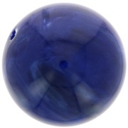 20mm Opaque resin bead - Marbled navy blue x1|raw }}