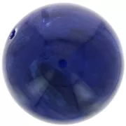20mm Opaque resin bead - Marbled navy blue x1