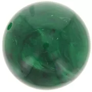 20mm Opaque resin bead - Dark green marbled x1