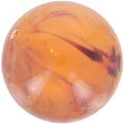 20mm Translucent resin bead - Apricot marbled x1