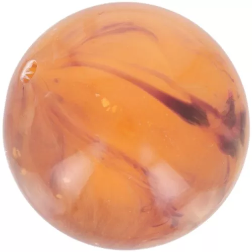 20mm Translucent resin bead - Apricot marbled x1