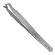 Precision tweezers - curved tweezers flat nose - 12 cm x1|raw }}