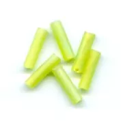 Preciosa Seed Beads, 6.5x2 mm Tubes, Peridot, 20 g