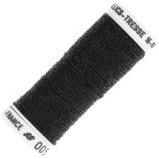 Metallic embroidery braided thread 16 Au ver à soie - Black (005) x10m|raw }}