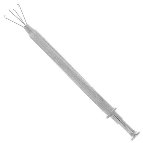 Stainless steel 4-claw gem pliers - for picking up stones and beads x1