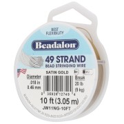 49strands 0.46mm beading wire - Beadalon - Stainless steel - Satin gold x3.05m|raw }}