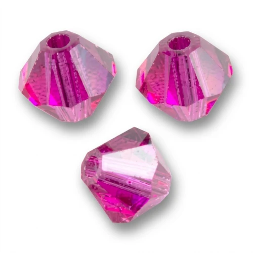 PureCrystal 5328 Crystal Bicones 3mm Fuchsia x50