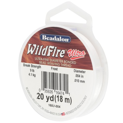 WildFire Ultra 0.10 mm braided nylon thread - White x18.2m