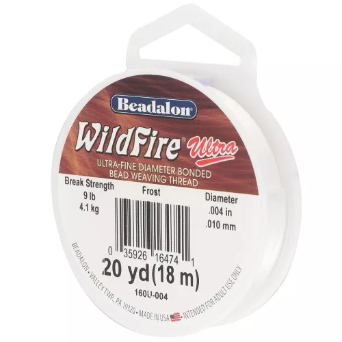 WildFire Ultra 0.10 mm braided nylon thread - White x18.2m