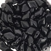 8x5mm Gemduo 2-hole glass beads - Jet x10g