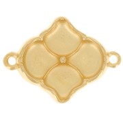 24x18mm Cymbal - spacer for Ginko Duo beads - Kalogeri - Fine Gold Plated x1