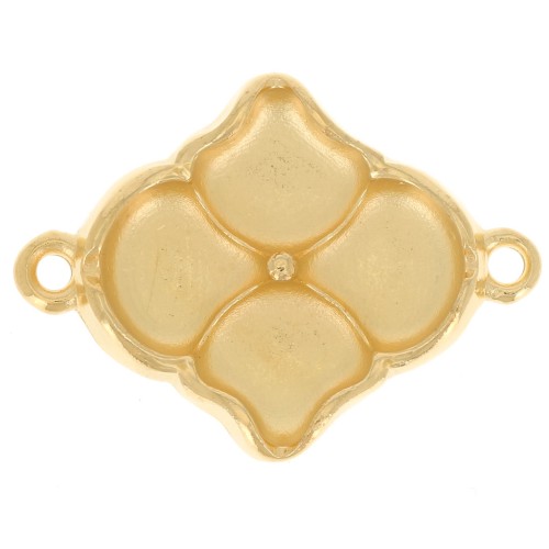 24x18mm Cymbal - spacer for Ginko Duo beads - Kalogeri - Fine Gold Plated x1